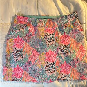 Lilly Pulitzer Pink and Green Mini Skort for Resort Wear